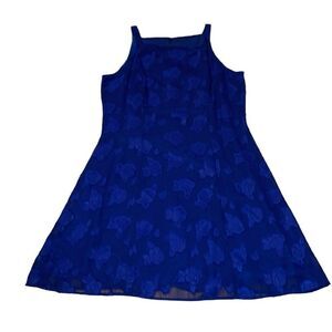 Vintage My Michelle Dress, sleeveless, Gorgeous Floral sheer overlay , 13/14